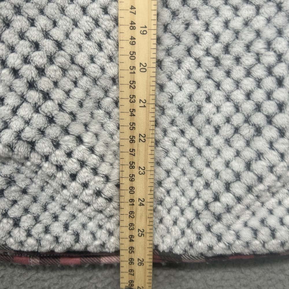 Simply Southern White and Black Patterned Fleece Pullover with Plaid Accents - Picture 6 of 9